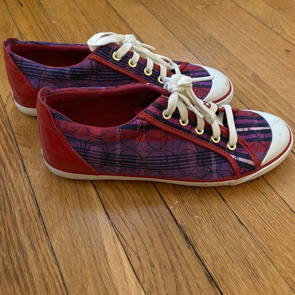 plaid tennis shoes